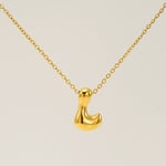 Gold color / 1 Piece Simple Series Daily Letter L Titanium Steel  Gold Color Unisex Pendant Necklaces Picture12